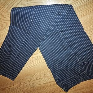 Navy Striped High Rise Jeans